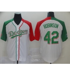 Men's Los Angeles Dodgers #42 Jackie Robinson Mexican Heritage Culture Night Jersey Men's Los Angeles Dodgers #42 Jackie Robinson Mexican Heritage Culture Night Jersey