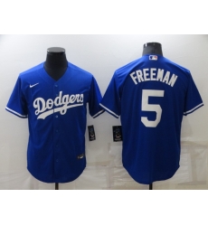 Men's Los Angeles Dodgers #5 Freddie Freeman Royal Cool Base Stitched Baseball Jersey Men's Los Angeles Dodgers #5 Freddie Freeman Royal Cool Base Stitched Baseball Jersey