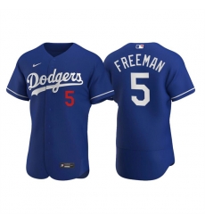 Men's Los Angeles Dodgers #5 Freddie Freeman Royal Flex Base Stitched Jersey Men's Los Angeles Dodgers #5 Freddie Freeman Royal Flex Base Stitched Jersey
