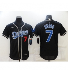 Men's Los Angeles Dodgers #7 Julio Urias Black Elite Jersey Men's Los Angeles Dodgers #7 Julio Urias Black Elite Jersey