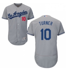 Mens Majestic Los Angeles Dodgers 10 Justin Turner Grey Flexbase Authentic Collection MLB Jersey Mens Majestic Los Angeles Dodgers 10 Justin Turner Grey Flexbase Authentic Collection MLB Jersey