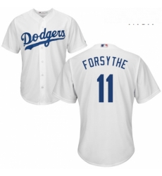 Mens Majestic Los Angeles Dodgers 11 Logan Forsythe Replica White Home Cool Base MLB Jersey Mens Majestic Los Angeles Dodgers 11 Logan Forsythe Replica White Home Cool Base MLB Jersey