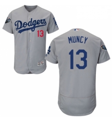 Mens Majestic Los Angeles Dodgers 13 Max Muncy Gray Alternate Flex Base Authentic Collection 2018 World Series Jersey Mens Majestic Los Angeles Dodgers 13 Max Muncy Gray Alternate Flex Base Authentic Collection 2018 World Series Jersey
