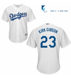 Mens Majestic Los Angeles Dodgers 23 Kirk Gibson Replica White Home Cool Base MLB Jersey Mens Majestic Los Angeles Dodgers 23 Kirk Gibson Replica White Home Cool Base MLB Jersey