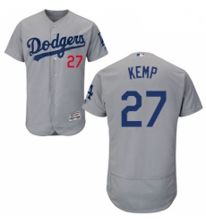 Mens Majestic Los Angeles Dodgers 27 Matt Kemp Gray Alternate Flex Base Authentic Collection MLB Jersey Mens Majestic Los Angeles Dodgers 27 Matt Kemp Gray Alternate Flex Base Authentic Collection MLB Jersey