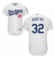 Mens Majestic Los Angeles Dodgers 32 Sandy Koufax White Home Flex Base Authentic Collection MLB Jersey Mens Majestic Los Angeles Dodgers 32 Sandy Koufax White Home Flex Base Authentic Collection MLB Jersey