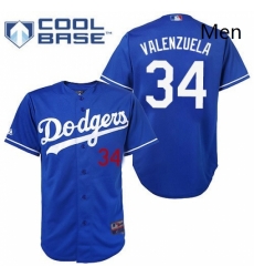 Mens Majestic Los Angeles Dodgers 34 Fernando Valenzuela Authentic Royal Blue Cool Base MLB Jersey Mens Majestic Los Angeles Dodgers 34 Fernando Valenzuela Authentic Royal Blue Cool Base MLB Jersey