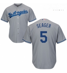 Mens Majestic Los Angeles Dodgers 5 Corey Seager Replica Grey Road Cool Base MLB Jersey Mens Majestic Los Angeles Dodgers 5 Corey Seager Replica Grey Road Cool Base MLB Jersey