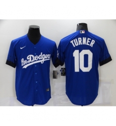Men's Nike Los Angeles Dodgers #10 Justin Turner Blue Game City Player Jersey Men's Nike Los Angeles Dodgers #10 Justin Turner Blue Game City Player Jersey