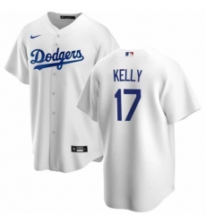 Men's Nike Los Angeles Dodgers #17 Joe Kelly White Stitched Cool Base MLB Jersey Men's Nike Los Angeles Dodgers #17 Joe Kelly White Stitched Cool Base MLB Jersey