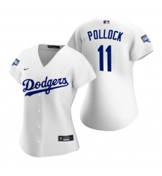 Women Los Angeles Dodgers 11 A J Pollock White 2020 World Series Champions Replica Jersey Women Los Angeles Dodgers 11 A J Pollock White 2020 World Series Champions Replica Jersey