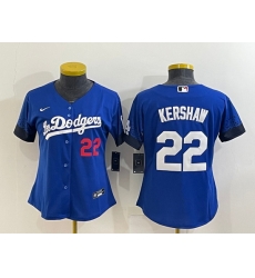 Women Los Angeles Dodgers 22 Clayton Kershaw Royal City Connect Stitched Baseball Jersey Women Los Angeles Dodgers 22 Clayton Kershaw Royal City Connect Stitched Baseball Jersey