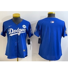 Women Los Angeles Dodgers Blank Blue 2024 World Series With No 34 Patch Home Limited Stitched Baseball Jersey 5 Women Los Angeles Dodgers Blank Blue 2024 World Series With No 34 Patch Home Limited Stitched Baseball Jersey 5