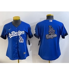 Women Los Angeles Dodgers Blank Blue 2024 World Series With No 34 Patch Home Limited Stitched Baseball Jersey 9 Women Los Angeles Dodgers Blank Blue 2024 World Series With No 34 Patch Home Limited Stitched Baseball Jersey 9