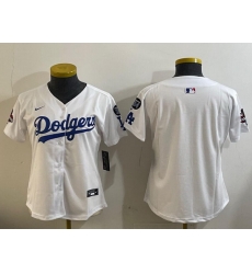 Women Los Angeles Dodgers Blank White 2024 World Series Champions With Fernando Memorial Patch Home Limited Stitched Baseball Jersey 28Run Small 29 Women Los Angeles Dodgers Blank White 2024 World Series Champions With Fernando Memorial Patch Home Limited Stitched Baseball Jersey 28Run Small 29