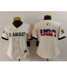 Women Los Angeles Dodgers Team Big Logo Cream 2024 City Connect Limited Stitched Jersey Women Los Angeles Dodgers Team Big Logo Cream 2024 City Connect Limited Stitched Jersey