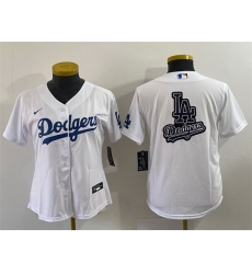 Women Los Angeles Dodgers White Team Big Logo Stitched Jersey Run Small Women Los Angeles Dodgers White Team Big Logo Stitched Jersey Run Small