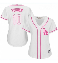 Womens Majestic Los Angeles Dodgers 10 Justin Turner Authentic White Fashion Cool Base MLB Jersey Womens Majestic Los Angeles Dodgers 10 Justin Turner Authentic White Fashion Cool Base MLB Jersey