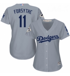 Womens Majestic Los Angeles Dodgers 11 Logan Forsythe Authentic Grey Road 2017 World Series Bound Cool Base MLB Jersey Womens Majestic Los Angeles Dodgers 11 Logan Forsythe Authentic Grey Road 2017 World Series Bound Cool Base MLB Jersey