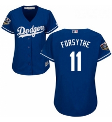 Womens Majestic Los Angeles Dodgers 11 Logan Forsythe Authentic Royal Blue Alternate Cool Base 2018 World Series MLB Jersey Womens Majestic Los Angeles Dodgers 11 Logan Forsythe Authentic Royal Blue Alternate Cool Base 2018 World Series MLB Jersey