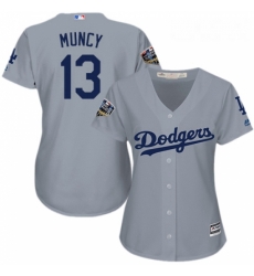 Womens Majestic Los Angeles Dodgers 13 Max Muncy Authentic Grey Road Cool Base 2018 World Series MLB Jersey Womens Majestic Los Angeles Dodgers 13 Max Muncy Authentic Grey Road Cool Base 2018 World Series MLB Jersey