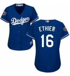 Womens Majestic Los Angeles Dodgers 16 Andre Ethier Authentic Royal Blue 2018 World Series MLB Jersey Womens Majestic Los Angeles Dodgers 16 Andre Ethier Authentic Royal Blue 2018 World Series MLB Jersey