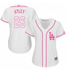 Womens Majestic Los Angeles Dodgers 26 Chase Utley Authentic White Fashion Cool Base MLB Jersey Womens Majestic Los Angeles Dodgers 26 Chase Utley Authentic White Fashion Cool Base MLB Jersey