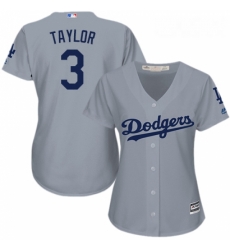 Womens Majestic Los Angeles Dodgers 3 Chris Taylor Authentic Grey Road Cool Base MLB Jersey Womens Majestic Los Angeles Dodgers 3 Chris Taylor Authentic Grey Road Cool Base MLB Jersey