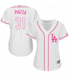 Womens Majestic Los Angeles Dodgers 31 Mike Piazza Authentic White Fashion Cool Base MLB Jersey Womens Majestic Los Angeles Dodgers 31 Mike Piazza Authentic White Fashion Cool Base MLB Jersey