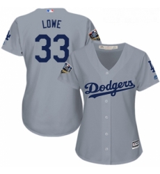 Womens Majestic Los Angeles Dodgers 33 Mark Lowe Authentic Grey Road Cool Base 2018 World Series MLB Jersey Womens Majestic Los Angeles Dodgers 33 Mark Lowe Authentic Grey Road Cool Base 2018 World Series MLB Jersey