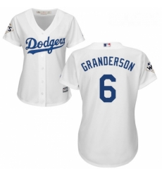Womens Majestic Los Angeles Dodgers 6 Curtis Granderson Replica White Home 2017 World Series Bound Cool Base MLB Jersey Womens Majestic Los Angeles Dodgers 6 Curtis Granderson Replica White Home 2017 World Series Bound Cool Base MLB Jersey