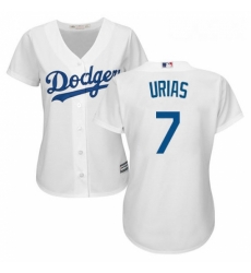 Womens Majestic Los Angeles Dodgers 7 Julio Urias Replica White Home Cool Base MLB Jersey Womens Majestic Los Angeles Dodgers 7 Julio Urias Replica White Home Cool Base MLB Jersey