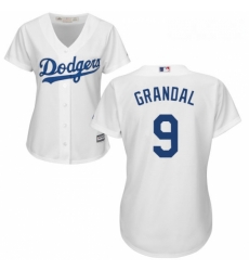 Womens Majestic Los Angeles Dodgers 9 Yasmani Grandal Replica White Home Cool Base MLB Jersey Womens Majestic Los Angeles Dodgers 9 Yasmani Grandal Replica White Home Cool Base MLB Jersey