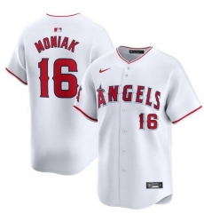 Men Los Angeles Angels 16 Mickey Moniak White Home Limited Stitched Baseball Jersey Men Los Angeles Angels 16 Mickey Moniak White Home Limited Stitched Baseball Jersey