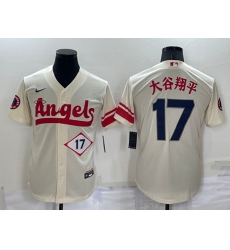 Men Los Angeles Angels 17 2022 Cream City Connect Cool Base Stitched JerseyS Men Los Angeles Angels 17 2022 Cream City Connect Cool Base Stitched JerseyS