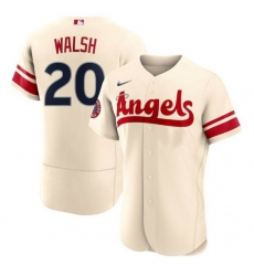 Men Los Angeles Angels 20 Jared Walsh 2022 Cream City Connect Flex Base Stitched Jerseyy Men Los Angeles Angels 20 Jared Walsh 2022 Cream City Connect Flex Base Stitched Jerseyy