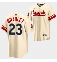 Men Los Angeles Angels 23 Archie Bradley 2022 Cream City Connect Cool Base Stitched Jersey Men Los Angeles Angels 23 Archie Bradley 2022 Cream City Connect Cool Base Stitched Jersey