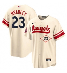 Men Los Angeles Angels 23 Archie Bradley 2022 Cream City Connect Cool Base Stitched Jerseyy Men Los Angeles Angels 23 Archie Bradley 2022 Cream City Connect Cool Base Stitched Jerseyy