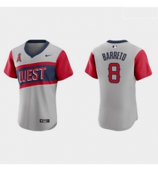 Men Los Angeles Angels 8 Franklin Barreto Men Nike Gray 2021 Little League Classic Authentic MLB Jersey Men Los Angeles Angels 8 Franklin Barreto Men Nike Gray 2021 Little League Classic Authentic MLB Jersey