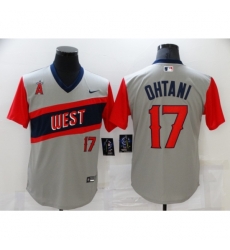 Men's Los Angeles Angels #17 Shohei Ohtani Gray Throwback Baseball Jersey Men's Los Angeles Angels #17 Shohei Ohtani Gray Throwback Baseball Jersey