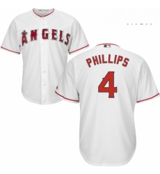 Mens Majestic Los Angeles Angels of Anaheim 4 Brandon Phillips Replica White Home Cool Base MLB Jersey Mens Majestic Los Angeles Angels of Anaheim 4 Brandon Phillips Replica White Home Cool Base MLB Jersey