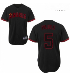 Mens Majestic Los Angeles Angels of Anaheim 5 Albert Pujols Authentic Black Fashion MLB Jersey Mens Majestic Los Angeles Angels of Anaheim 5 Albert Pujols Authentic Black Fashion MLB Jersey