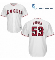 Mens Majestic Los Angeles Angels of Anaheim 53 Blake Parker Replica White Home Cool Base MLB Jersey Mens Majestic Los Angeles Angels of Anaheim 53 Blake Parker Replica White Home Cool Base MLB Jersey