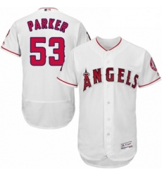 Mens Majestic Los Angeles Angels of Anaheim 53 Blake Parker White Home Flex Base Authentic Collection MLB Jersey Mens Majestic Los Angeles Angels of Anaheim 53 Blake Parker White Home Flex Base Authentic Collection MLB Jersey