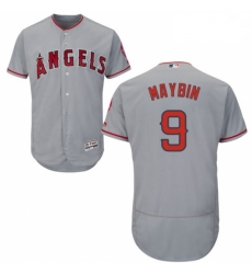 Mens Majestic Los Angeles Angels of Anaheim 9 Cameron Maybin Grey Flexbase Authentic Collection MLB Jersey Mens Majestic Los Angeles Angels of Anaheim 9 Cameron Maybin Grey Flexbase Authentic Collection MLB Jersey