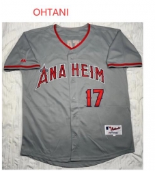 Mens Majetic Los Angeles Angels 17 Shohei Ohtani Gray Road Stitched Baseball Jersey Mens Majetic Los Angeles Angels 17 Shohei Ohtani Gray Road Stitched Baseball Jersey