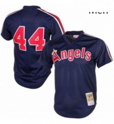 Mens Mitchell and Ness 1984 Los Angeles Angels of Anaheim 44 Reggie Jackson Replica Navy Blue Throwback MLB Jersey Mens Mitchell and Ness 1984 Los Angeles Angels of Anaheim 44 Reggie Jackson Replica Navy Blue Throwback MLB Jersey