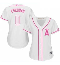 Womens Majestic Los Angeles Angels of Anaheim 0 Yunel Escobar Replica White Fashion Cool Base MLB Jersey Womens Majestic Los Angeles Angels of Anaheim 0 Yunel Escobar Replica White Fashion Cool Base MLB Jersey