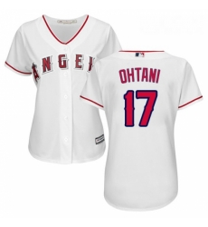 Womens Majestic Los Angeles Angels of Anaheim 17 Shohei Ohtani Replica White Home Cool Base MLB Jersey Womens Majestic Los Angeles Angels of Anaheim 17 Shohei Ohtani Replica White Home Cool Base MLB Jersey