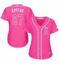 Womens Majestic Los Angeles Angels of Anaheim 27 Darin Erstad Authentic Pink Fashion MLB Jersey Womens Majestic Los Angeles Angels of Anaheim 27 Darin Erstad Authentic Pink Fashion MLB Jersey